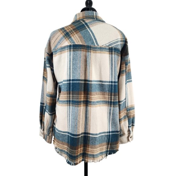 Blue B Collection Plaid Button-Up Flannel Jacket M - Picture 2 of 15